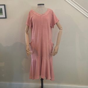 100% cotton lounge dress.  Wide scoop neck, size medium.